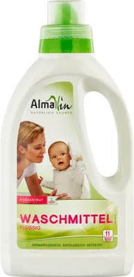 Produktbild von AlmaWin® Universal Waschmittel Flüssig [750ml - 12 Ladungen] mit Lavendelduft - Flüssigwaschmittel für strahlende Reinheit ab 30°C - Laundry Detergent für Weißes & Buntes - Öko & VEGAN