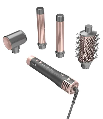 Image de Appareil de coiffure 4-en-1 avec brosse ovale, fer à boucler et sèche-cheveux, Image générée par une IA