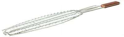 Produktbild von Geschlossener Grillrost Edelstahl und Holz 44x14cm