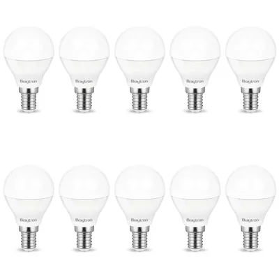 Obrázok produktu pre 10x ekonomická sada E14 5 W matná LED žiarovka P45 400 lumen studená biela