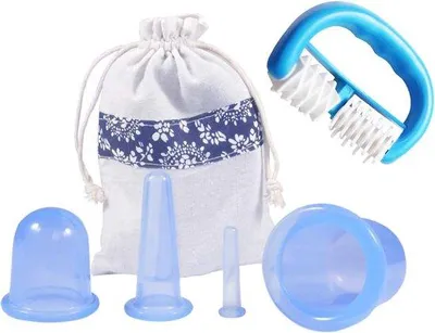Produktbild von Famanu Silikon Massagebecher Set für Anti-Cellulite Therapie - Transparent