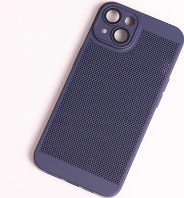 Produktbild von PC Atmungsaktive Hülle HandyHülle Für iPhone 13 Silikon Schutzhülle Dunkelblau