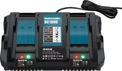 Zdjęcie produktu dla Zapasowy akumulator, napięcie 18 V, pojemność 6000 mAh, inteligentna ładowarka, ładowarka 6 A