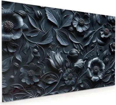 Produktbild von Küchenrückwand Spritzschutz Glas mit Motiv Florales Muster 40 x 40 cm