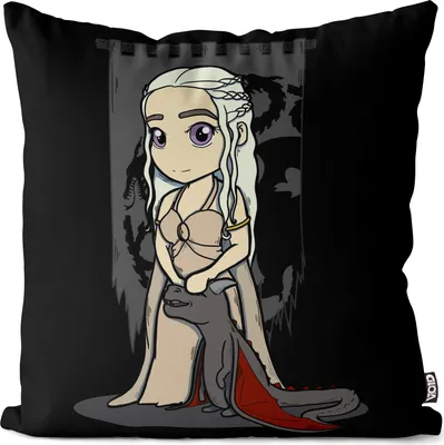 Produktbild von VOID Mutter der Drachen Kissenbezug Kissenhülle Polyester wasserfest Outdoor chibi daenerys targaryen