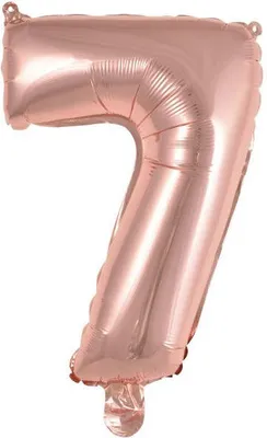 Produktbild von amscan® 9909695 Folienballon Mini Zahl 7 - 35 cm, rose