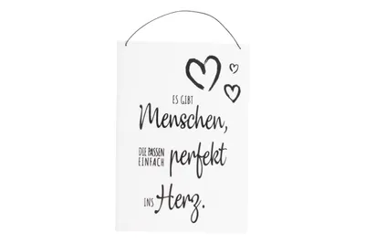 Produktbild von Freese Holz-Schild Es gibt Menschen die passen perfekt, weiß, 23 x 16 cm