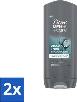 Image de Dove Gel douche Men+ Care Eucalyptus + Menthe 400 ml - Pack avantage - 2 pièces