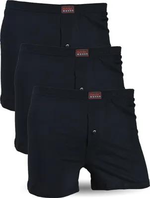 Produktbild von Socked Boxershorts Herren (6 Stück) Retroshorts Schwarz Baumwolle Unterhosen
