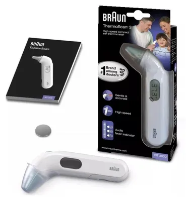 Zdjęcie produktu dla Termometr do ucha, Braun IRT3030 Thermoscan 3, 1 sztuka