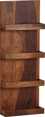 Image de Etagère murale 30x80x10 cm étagère suspendue massive en bois de sheesham moderne flottante | Wohnling