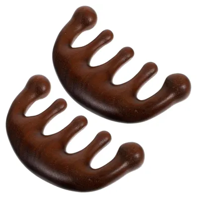 Imagen del producto de 2 cepillos de masaje de sándalo