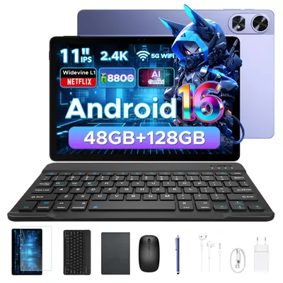 Produktbild von AORLYM P11 PRO 48(8+40)GB+128GB, Tablet 11 Zoll, Android 16, 8800mAh, mit Tastatur/Maus/Stift/Hülle usw, 5G WiFi, Gemini AI, 3.5mm Kopfhöreranschluss