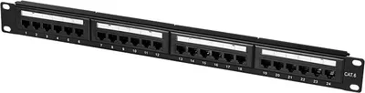 Produktbild von Logilink Patchpanel 24-Port RJ45 19" Cat6 ungeschirmt