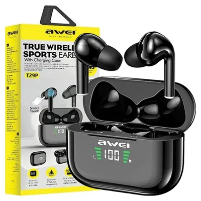 Obrázok produktu pre AWEI T29P, True Wireless Stereo (TWS), Hovor / hudba, 35 g, Slúchadlá, Čierna