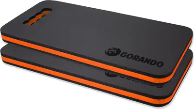 Produktbild von GORANDO® Premium EVA Kniekissen - 44x22cm - für Garten, Haus, Werkstatt - Kniepad - orange - 2er set