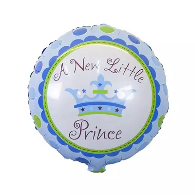 Immagine prodotto di Folienballon Baby Boy, rund - Prince, ca. 45 cm