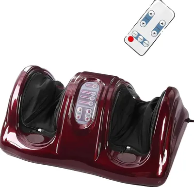 Image de Appareil de massage des pieds, fonction chauffante, plusieurs modes de massage, rouge
