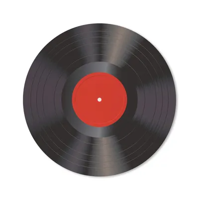 Produktbild von MuchoWow® Mauspad Mousepad Vinyl LP - Schallplatten - Rot - Vintage - Elpee 40x40 cm - Mousepads - Maus Mat - Pad - Mausunterlage - Schreibtisch Accessoires