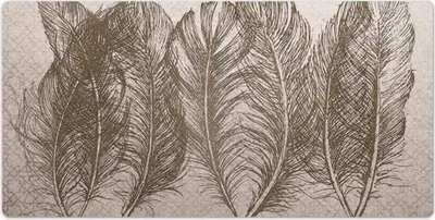 Produktbild von Laptop Schreibtischmatte - 120x60 cm - Mauspad - Tischunterlage - Vogelfedern Muster