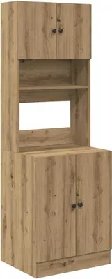 Immagine prodotto di vidaXL Credenza da cucina con ripiano, 2 pezzi, rovere Artisan, 60 x 50 x 180 cm