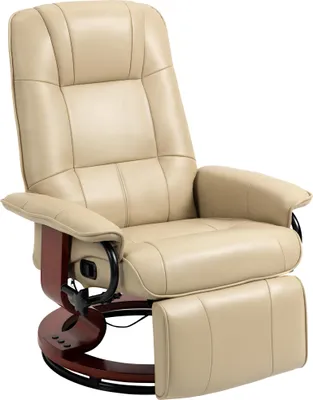 Produktbild von Relaxsessel, verstellbar, Liegefunktion, bis 120 kg, Kunstleder, 78 x 87 x 100 cm, Creme