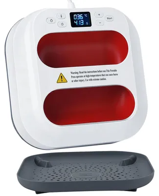 Obrázek produktu pro Peviasot tepelný lis pro trička a textil, rozměry 22,5 x 22,5 cm, výkon 1000 W, barva červená/bílá