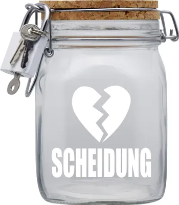 Produktbild von Spardose Geld Geschenk Ideen Scheidung Transparent Größe L 1 Liter