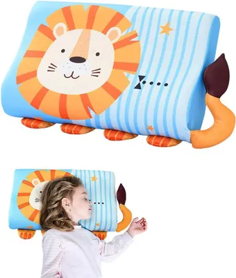 Imagen del producto de Almohada ergonómica para niños, transpirable, de 60x40 cm, para un sueño saludable