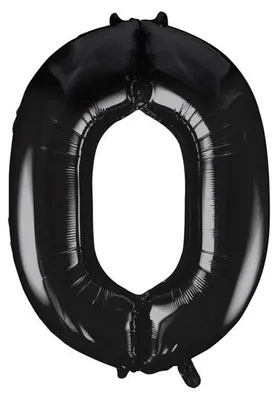 Immagine prodotto di Palloncino in foil numero 0 nero
