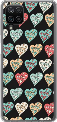 Produktbild von MuchoWow® Handyhülle Schutzhülle Hülle für Telefoonhoesje Samsung Galaxy A12 Mädchen - Herz - Herzen - Muster - Mädchen - Kinder - Mädchen Silikon Softcase Handy Hülle - Bild