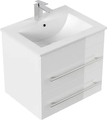 Produktbild von Badmöbel Milet SoftClose weiss hochglanz : Weiss hochglanz Varianten: Weiss hochglanz