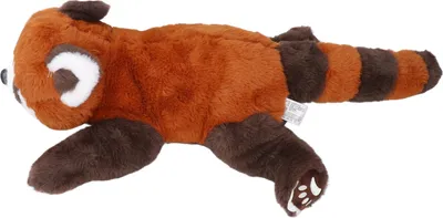 Produktbild von Waschbär-Plüschtier, weich, bequem, realistisch, handgefertigt, Cartoon-Tierform, mehrfarbig, für Kinder in Bauchlage