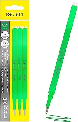 Produktbild von ONLINE magiXX - Nachfüllpatrone - nicht dauerhaft - Grün - Geltinte - 0.7 mm (Packung mit 3)