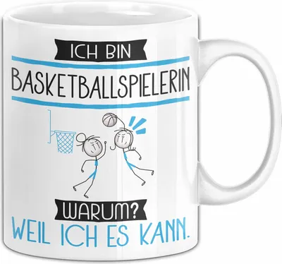 Produktbild von Basketballspielerin Tasse Geschenk Ich Bin Basketballspielerin Warum Weil Ich Es Kann Geschenkidee Geburtstag (Weiß)