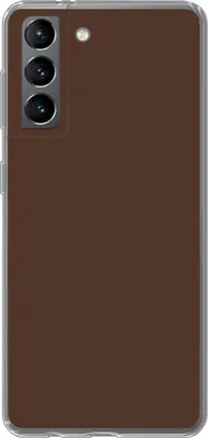 Produktbild von MuchoWow® Handyhülle Schutzhülle Hülle für Telefoonhoesje Samsung Galaxy S21 Braun - Dunkel - Farben Silikon Softcase Handy Hülle - Softcase