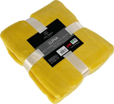 Obrázek produktu pro Deka z mikrovlákna Luna žlutá 150x200 cm