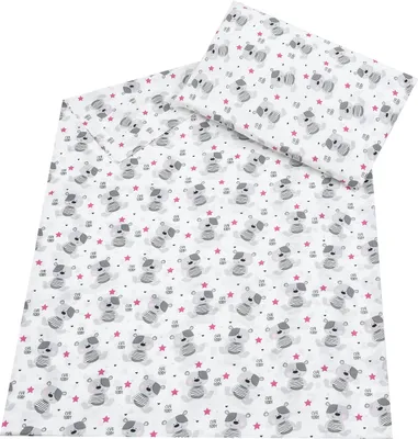 Produktbild von Baby-Delux Babybettwäsche Kinderbettwäsche 2 Tlg. 100 x 135cm Bettwäsche Cute Teddy Pink