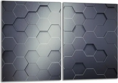 Image de Set de plaques de recouvrement pour cuisinière 2x40x52 cm Couvercle pour plaque vitrocéramique, verre anti-projections, motif gris
