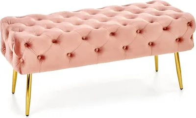 Obrázek produktu pro Halmar Čalouněná lavice do předsíně Athena - růžová / zlatá