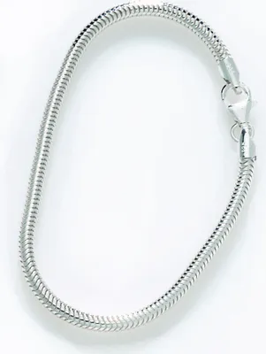 Produktbild von JOBO Schlangenkette 925 Sterling Silber 3,1 mm 45 cm Halskette Kette Karabiner
