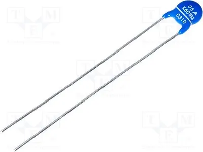 Obrázek produktu pro 10 kusů: Varistor, kovový oxid, průmyslové provedení, 85 V DC, 2,2 J, 60 V AC, 400 A, 100 V, provozní teplota -40 ÷ 105 °C, typ B72205S0600K101