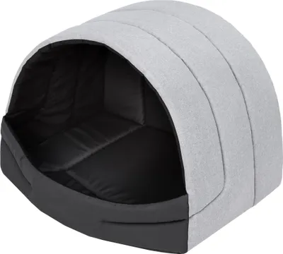 Produktbild von Hundehütte Hundehöhle Hundebett Hundehaus Katzenhöhle Schlafplatz L - 55x43 cm Aschgrau