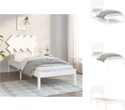 Obrázek produktu pro vidaXL Postel z masivu bílá 90x200 cm - Postele a válendy