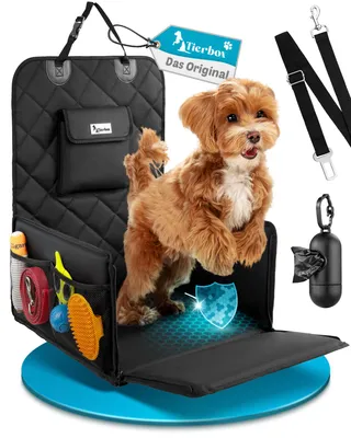 Produktbild von TIERBOX Hunde Autositz mit Kotbeutelspender [extra Stabil und Wasserdicht] Hundeautositz für kleine Hunde | Bilder ansehen