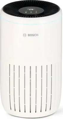 A white Bosch air purifier is shown against a white background.