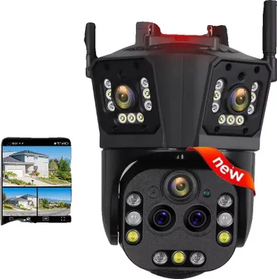 Obrázek produktu pro Bezpečnostní kamera, rozlišení 20 MP, inteligentní sledování 360 stupňů, 1 kamera bez karty