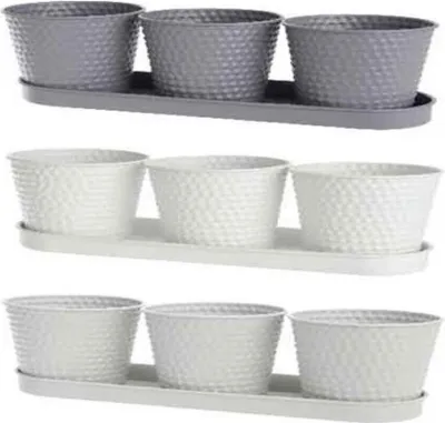 Produktbild von Pflanztopf Blumentopf Übertopf 4 TLG 11,5 x 35 x 10,5 cm Stückpreis