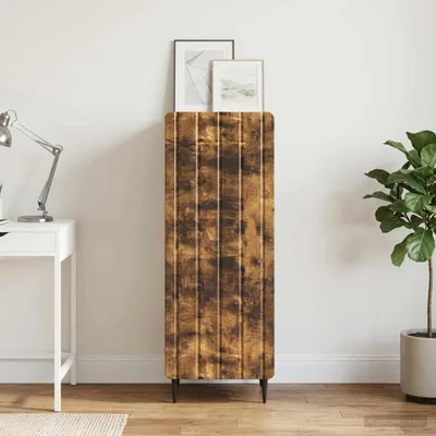 Obrázek produktu pro Maison Exclusive – Komoda z masivního dřeva, dubový Imitace, rozměry 34,5 x 33 x 92 cm