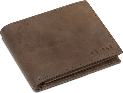 Produktbild von ROYALZ "Detroit" Geldbörse Herren Leder RFID-Schutz Geldbeutel kompaktes Portemonnaie Querformat Männer Brieftasche im Vintage Design